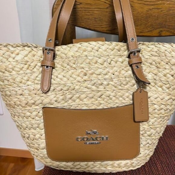 COACH Basket Shoulder Tote Bag